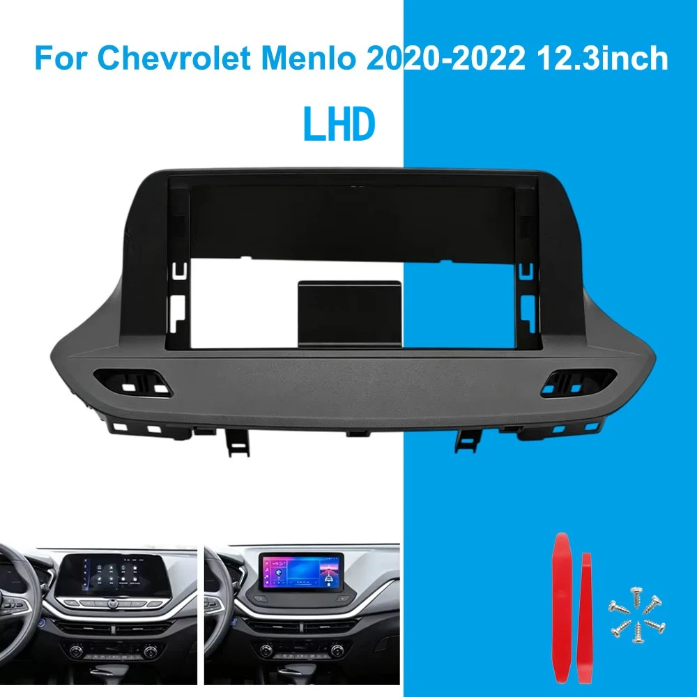For Chevrolet Menlo 2020-2022  12.3 Inch LHD Car Radio Fascia Frame  Android GPS Navigation Stereo Dash Panel Kit