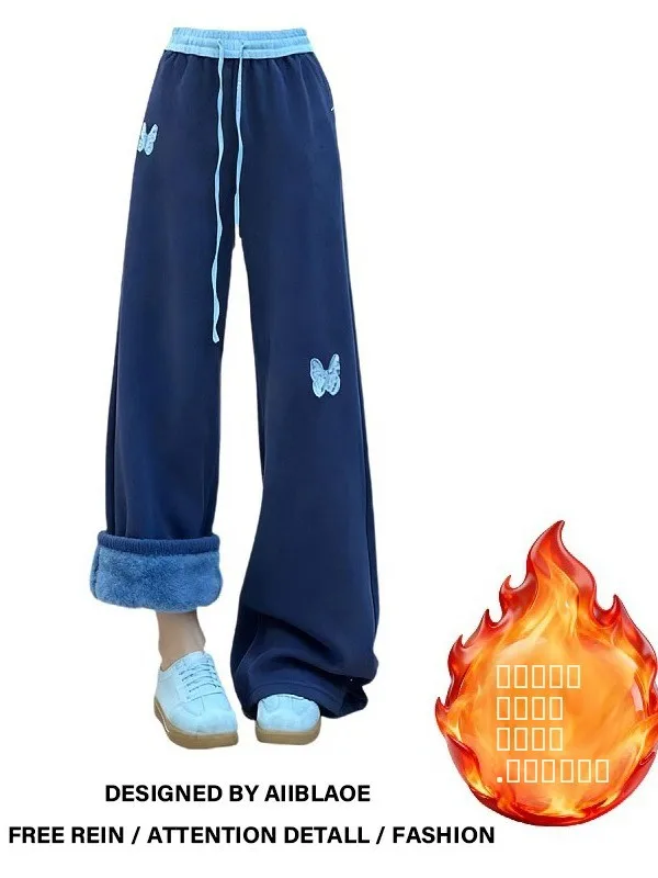 

Брюки спортивные повседневные женские больших размеров на флисовой подкладке, осенне-зимние, новые, для полных, прямые, стройнящие...