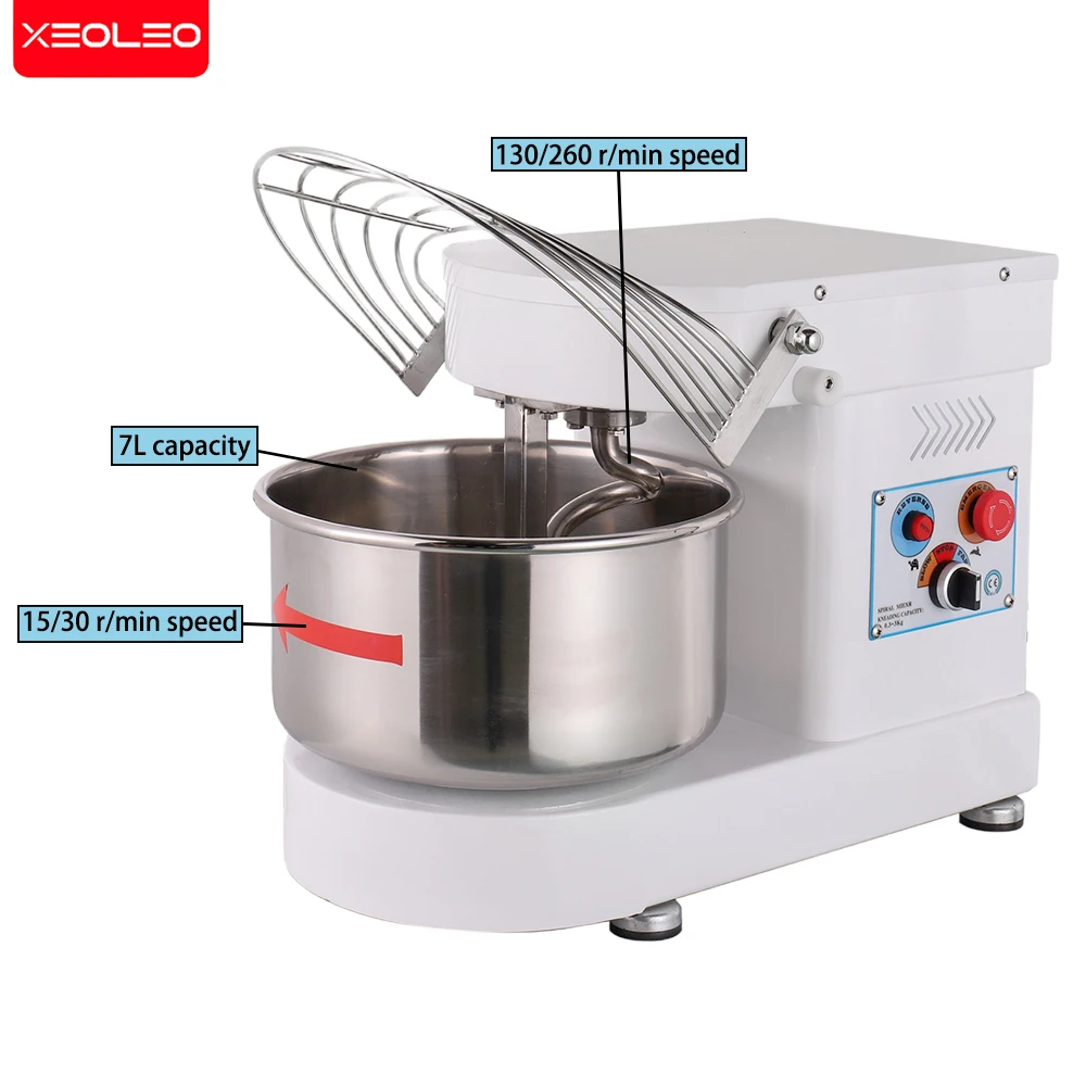 XEOLEO Chef Machine High Power Stand Mixer for Cake/Flour Kneading Food Mixer Egg Beater Home Appliance Cuisine 7L Bakery Hook