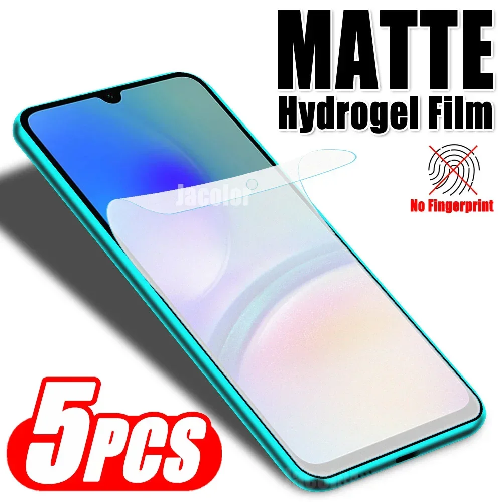 5 uds película de hidrogel de cubierta completa mate para Samsung Galaxy A05 A05s A04 A04e A03s A02s A 05 05s 04 04e 02s 03s Protector de pantalla de Gel