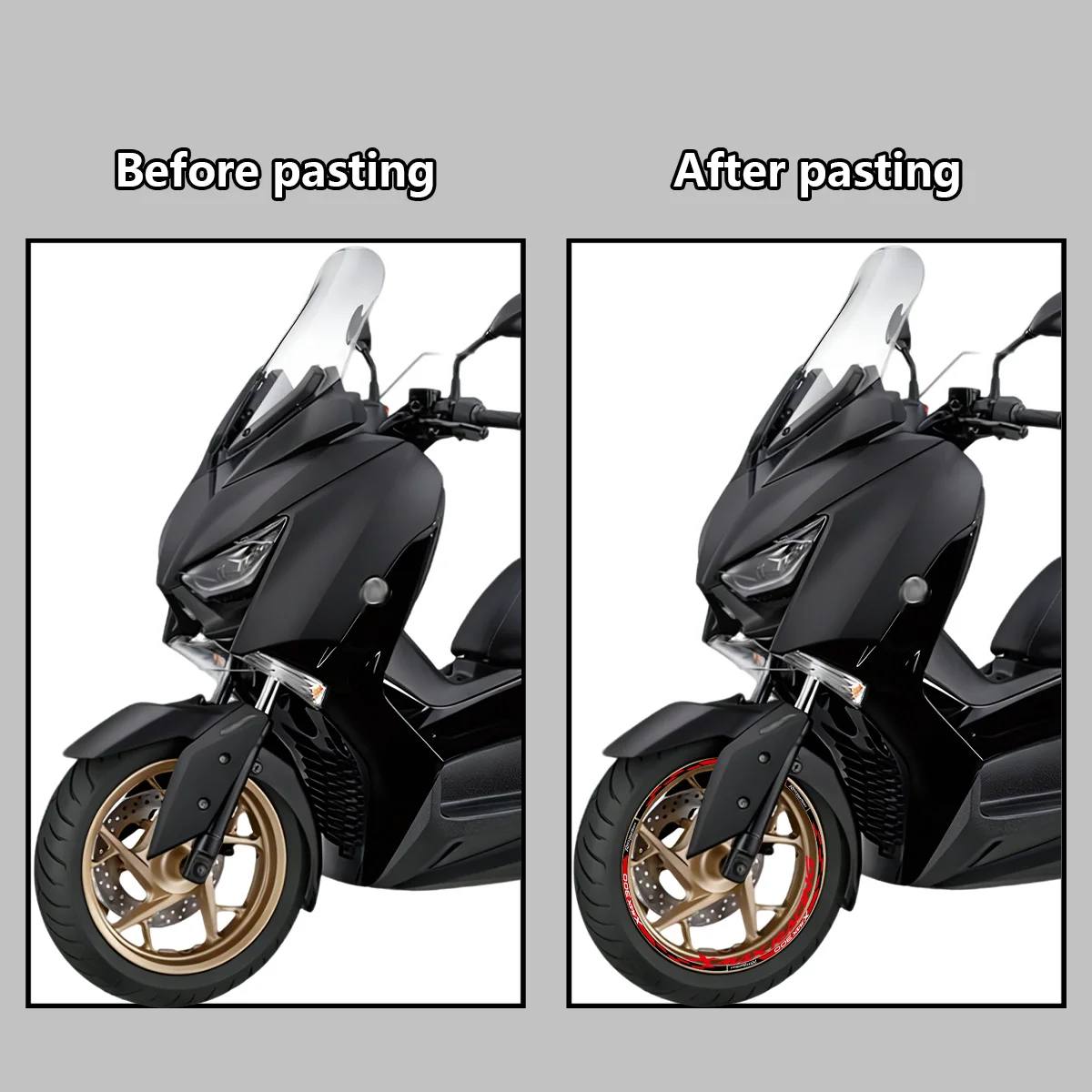 For XMAX300 XMAX 300 Motorcycle Rim Sticker 15'' 14'' Vinyl Reflective Anti Scratch Waterproof Decor Protect Accessories Decal