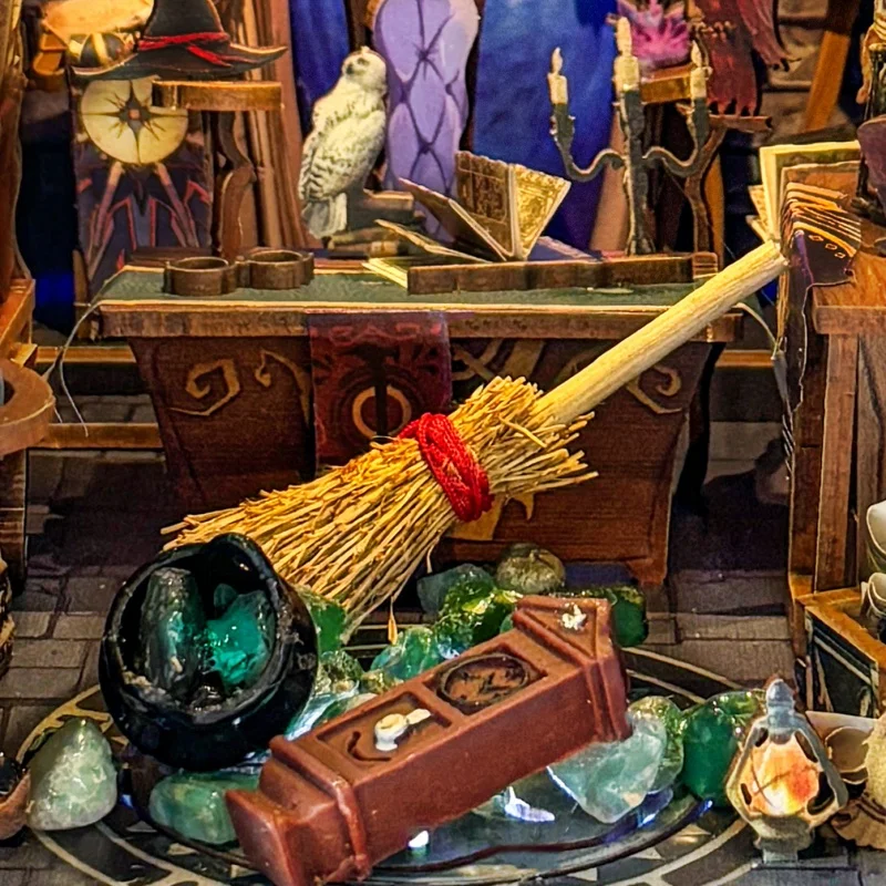 غلاف الدراسة المسحور من OUZEY، هدية تعليمية خشبية ثلاثية الأبعاد للمدرسة، هدية تعلم غامضة للمراهقين #4