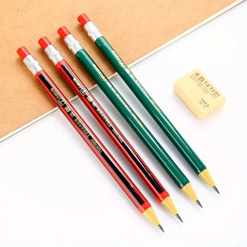 3pc Random 2.0mm Simulated Pencil Automatic Pen Pencil Drawing Writing 2B Propelling Pencils School Supplies Stationery view 3