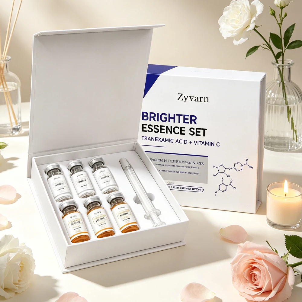 Korea Brightening Hyaluronic Acid Essence Set Vitamin C Ampoule Skin Booster Improve Skin Barrier Hydrating Rejuvenation Skincar