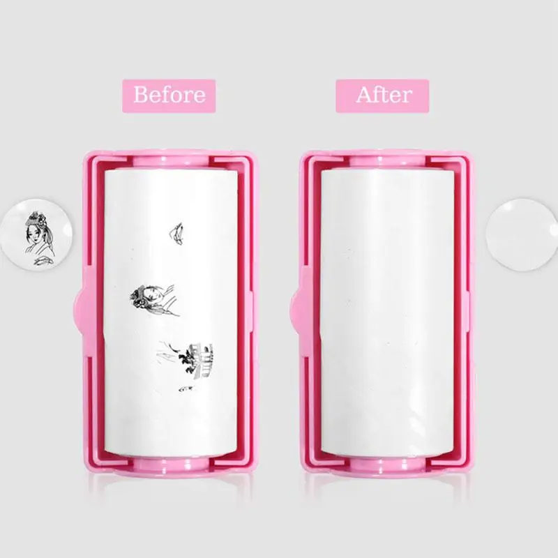 60 vel/Roll Dubbelzijdig Nagel Stempel Vloeipapier Nail Art Stamper Patroon Afdrukken Olie Removal Tool Nagel Stempel vloeipapier