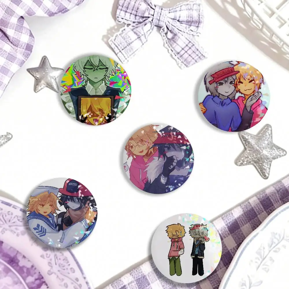 Game B-Bad T-Things Andrew Ivan Laser Badge Creative Brooches Backpack Accessories Make Great Gifts For Friends Children