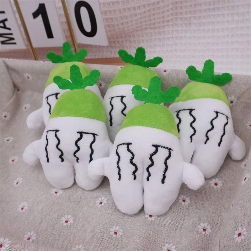 

Cute Funny Tearful Radish Plush Dolls Toys PP Cotton Keychain Bag Pendant Mobile Phone Chain Hanging Ornaments Accessories Gifts