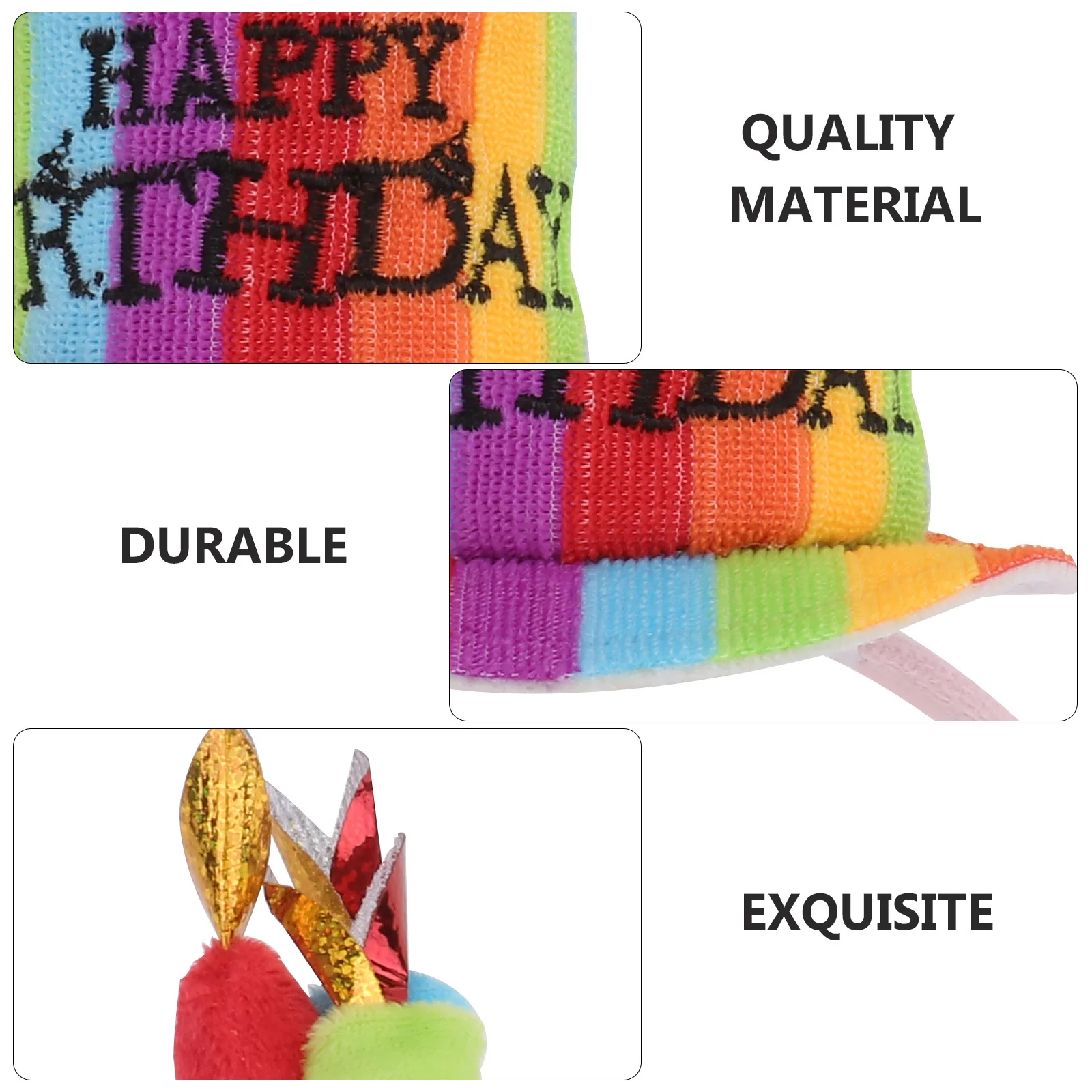 

2Pcs Cake Shaped Hair Hoops Decorative Birthday Headbands Party Headdresses Carnival Accessories Decorative Hair Hoops