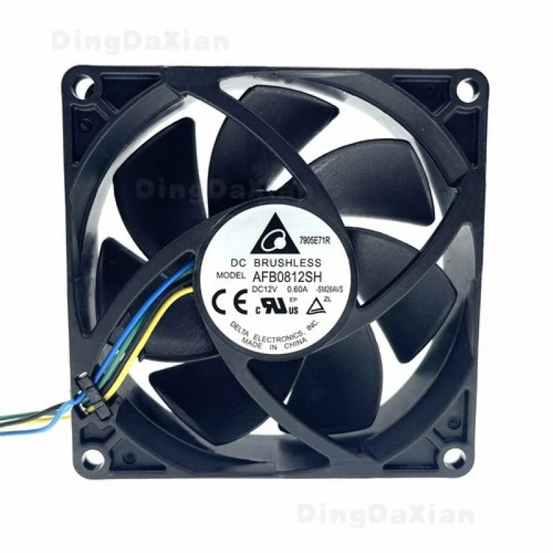 

D+for High-Speed 80mm 8cm PWM Case Fan Delta AFB0812SH - 4500 RPM, 4Pin , 46.62CFM