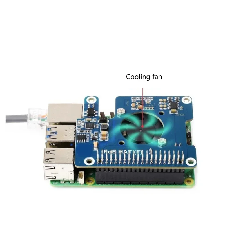 Modul Papan Ekspansi Catu Daya Poe Ethernet Poe dengan Dukungan Kipas 802.3AF untuk RPI 5