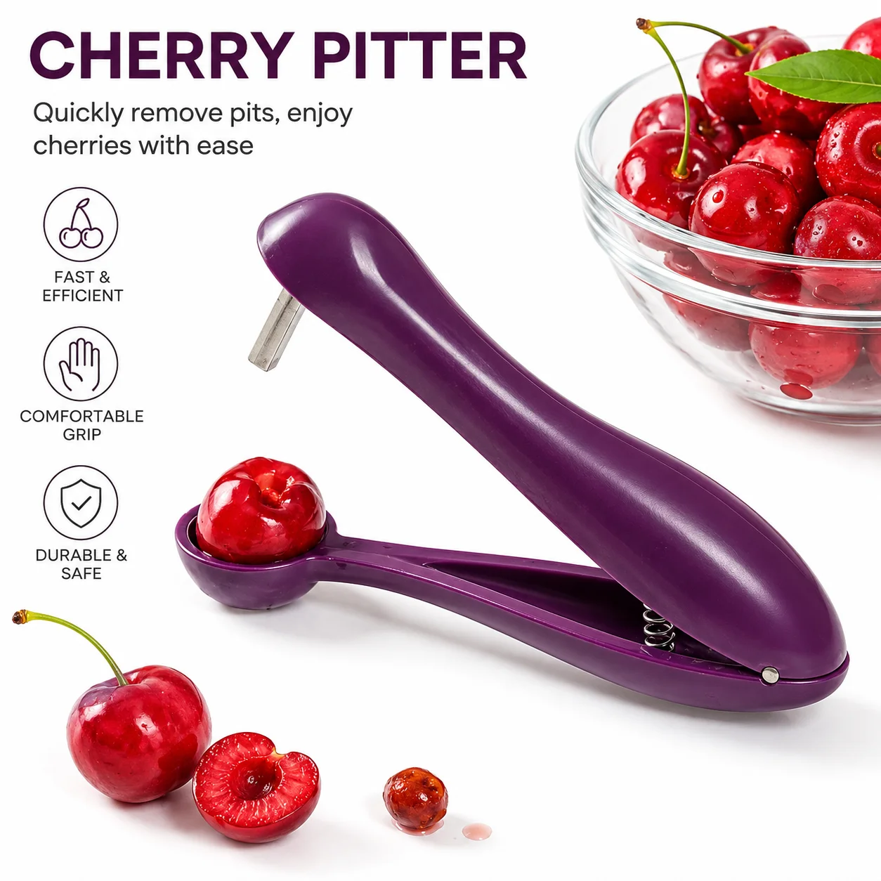 Brand New cherry fruit Kitchen Pit Remover Olive Pit Tool Seed Tool Fruit and Vegetable Tool Cherry Pit Remover