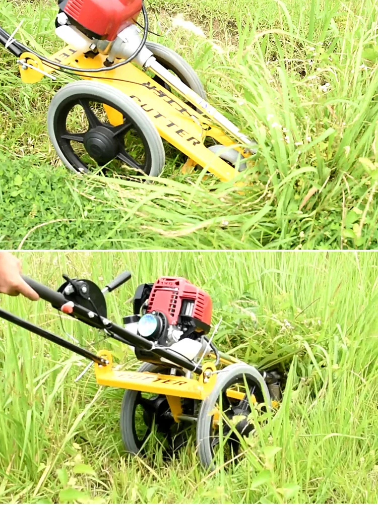 Gasoline Lawn Mower Hand-push Lawnmower Grass Cutter Weeder for Mowing Multi-purpose Agricultural Brush Cutter Reel Mowers