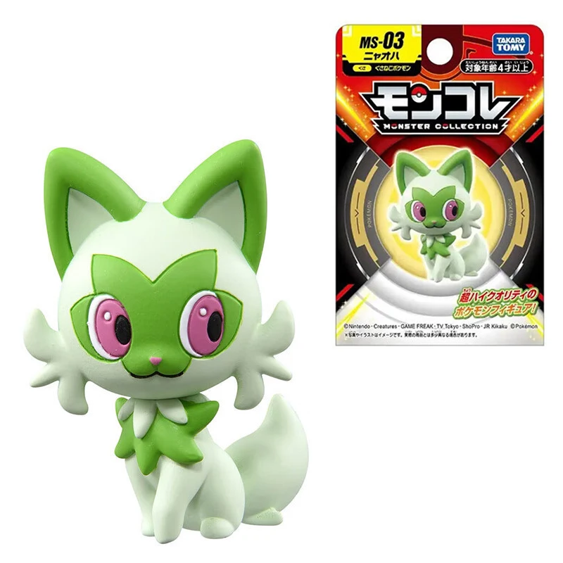 TAKARA TOMY-Jouets Kawaii de la Série Pokémon MS, Modèle ChimModel, Ornements Périphpopularité d'Animation, Décoration Eevee Sprigatito Fuecheads