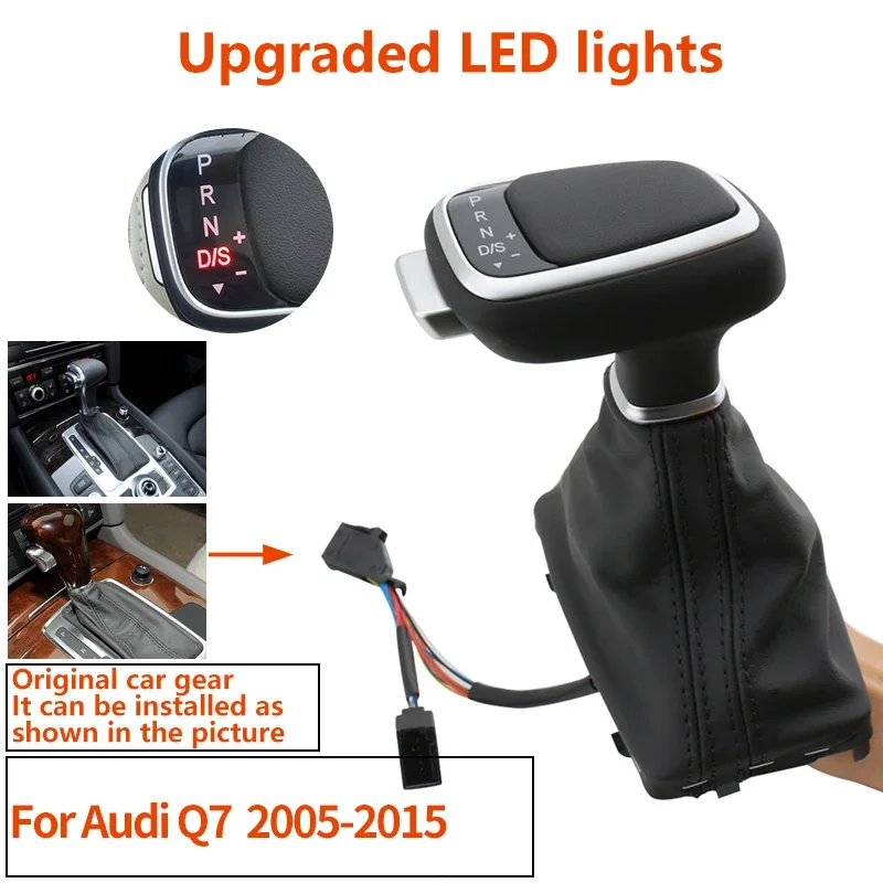 Led versnellingspookknop, schakelhendel, versnellingspook, versnellingshendel, auto-accessoires voor Audi A4 B8 A6 C6 C7 A7 S7 S6 Q7 Q5 8R A5 S5