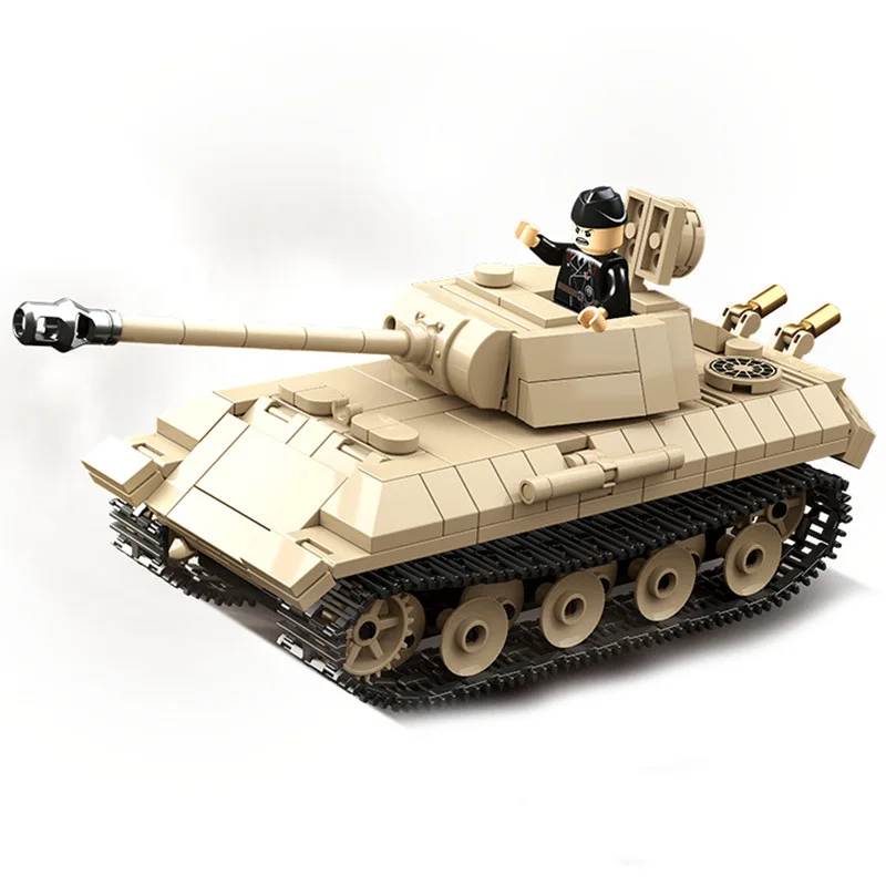 WW2 Military Panzer Panther Medium Tank Panzerkampfwagen V Panther Building Blocks World War II Figures Bricks Model Toys Gift