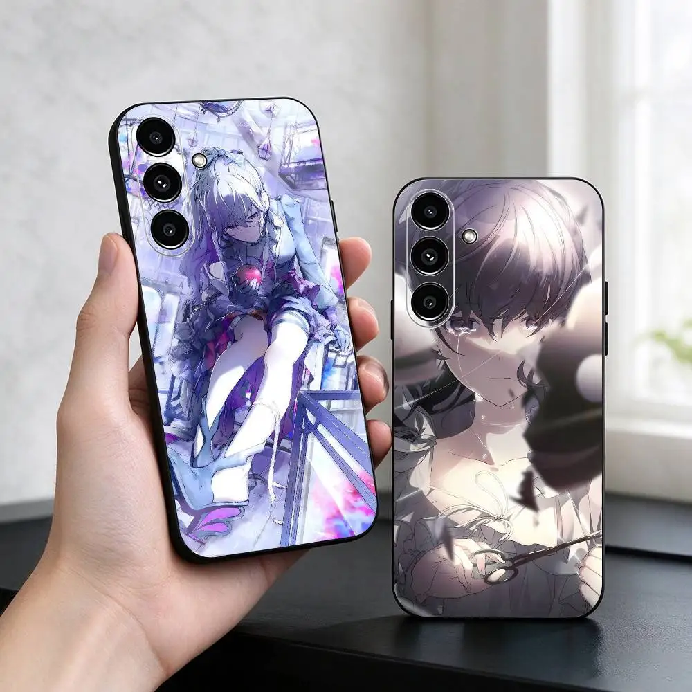 PJSK Asahina Mafuyu  Phone Case Black Silicone Soft For Samsung Galaxy A73,A72,A71,A70,A53,A52,A51