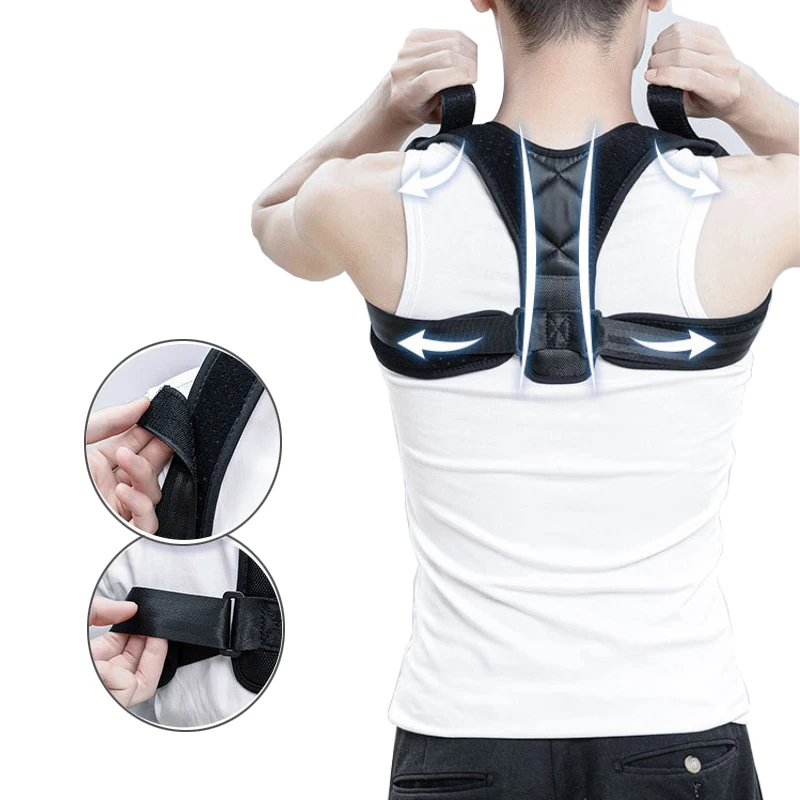 

Adjustable Back Posture Corrector Neck Back Support Belt Spine Shoulder Brace Support Belts Adult Invisible Hunchback Belts