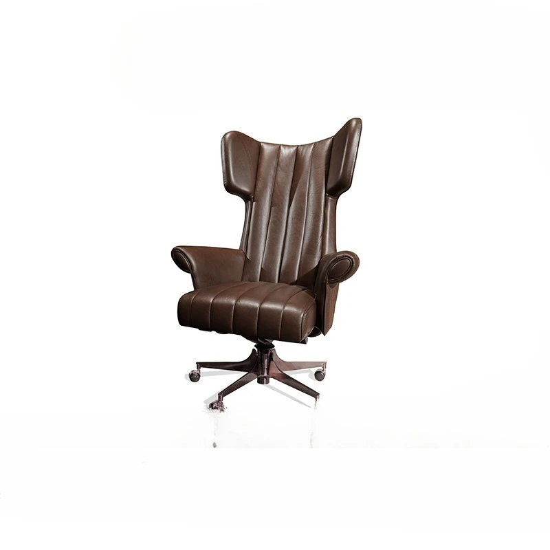 Italian light luxury boss chair, villa luxury leather rotating lift