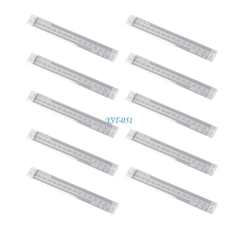 

E15A 10Pcs Wire Connector Fixed Wiring Board Protector Cap Plastic Terminal Block Clear Dust Cover Housing Easy to Install
