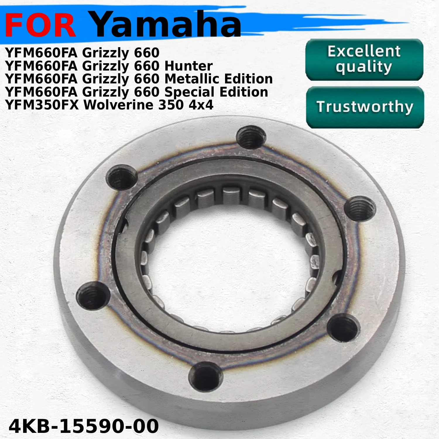 

Motorcycle One Way Bearing Starter Clutch For Yamaha YFM660FA YFM350FX Grizzly 660 Wolverine 350 4x4 Hunter Metallic Special