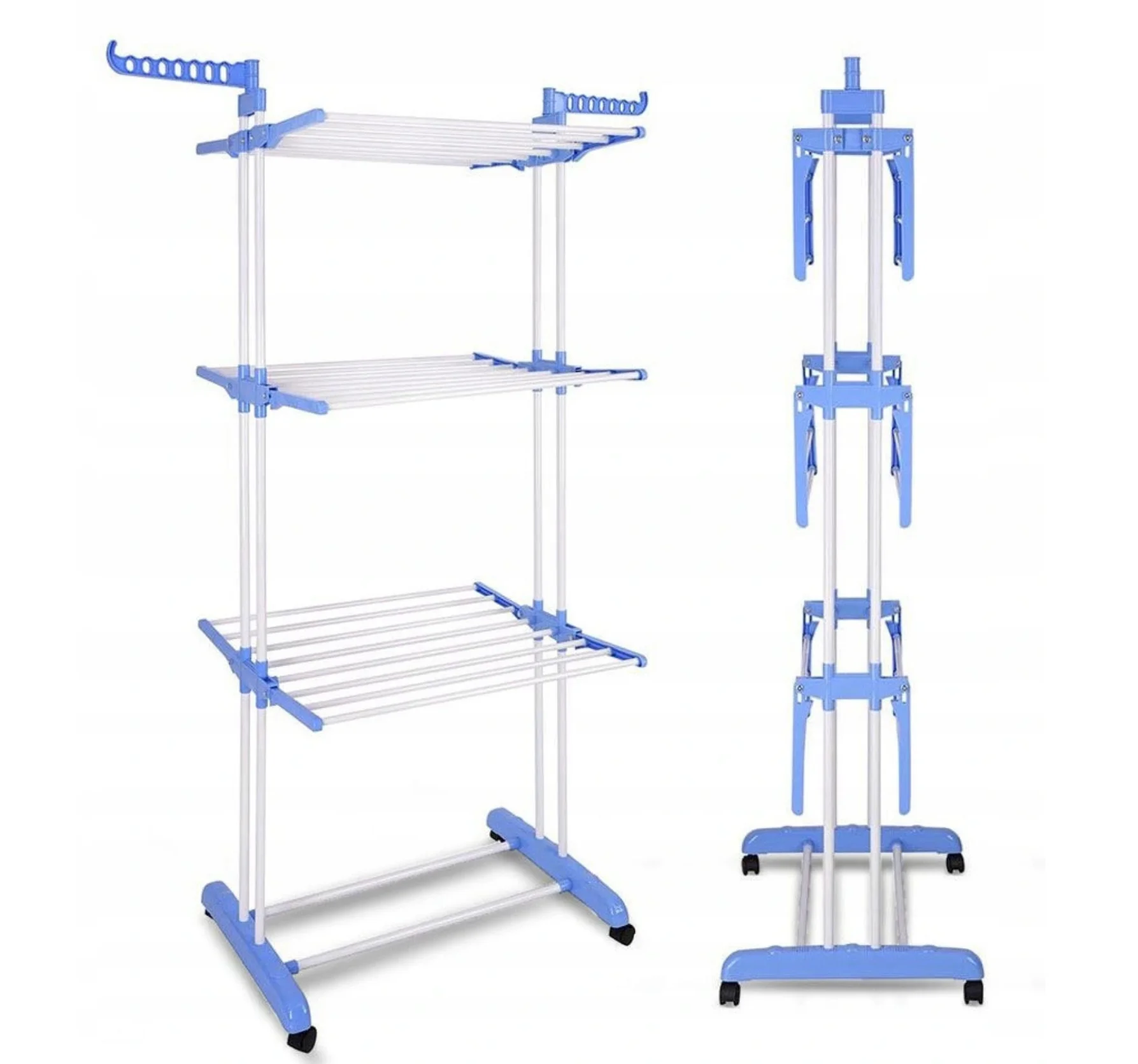 Hot Sale Foldable Home Drying Rack Stainless Steel Metal Space Saving Washing Rack