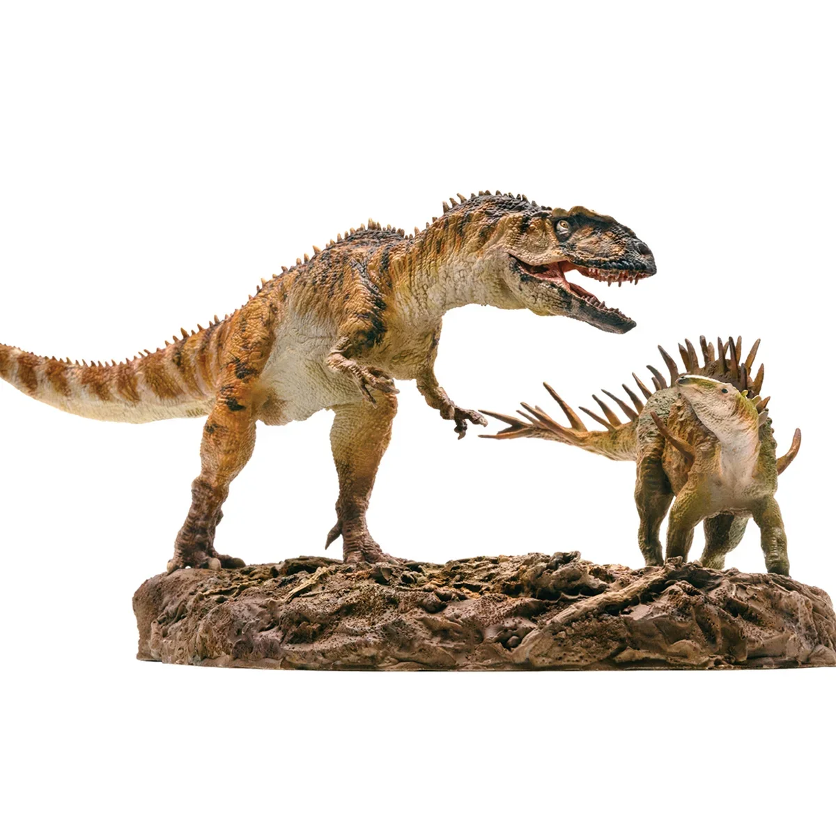 PNSO 1/35 Yangchuanosaurus VS Chungkingosaurus Dinosaur Figure Animal Adult Kids Collection giocattoli regalo decorazioni per la casa con Base