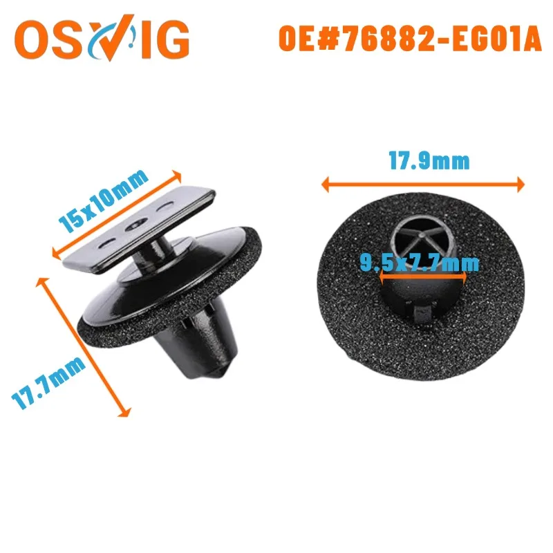 30PCS Side Skirt Mounting Clips for the Lower Bumper Protective Panel, Compatible with Nissan Infiniti OEM 76882EG01A
