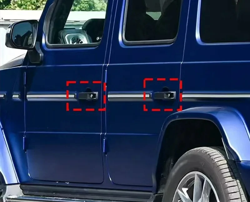 Dry Carbon Fiber Door Handle Covers for Mercedes‑Benz G‑Class W465 G500 G63 2025‑2026 Keyless Go Compatible 3M Adhesive Exterior