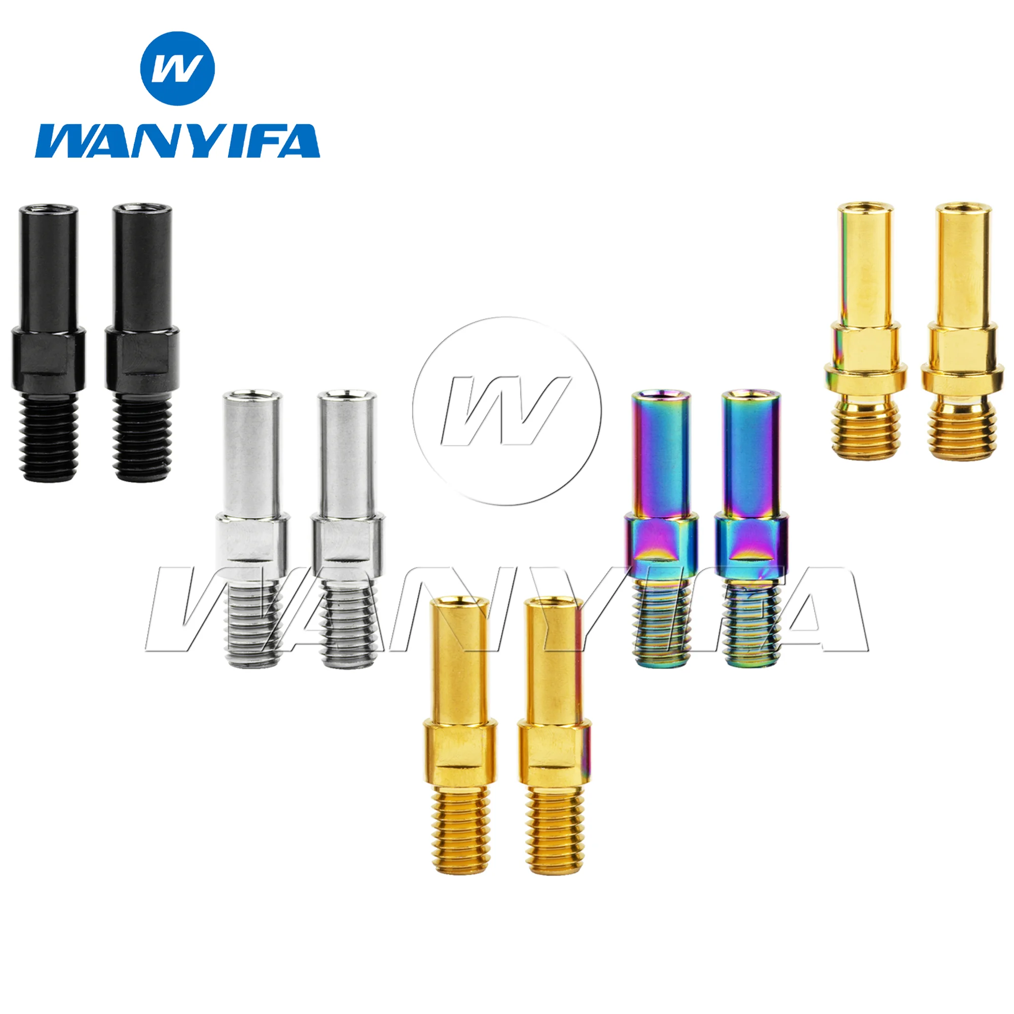 Wanyifa Durable Titanium V-Brake Base Bolts  M8/M10 Sizes 1.25mm Thread  MTB/BMX Bike Maintenance Components 1 Pair