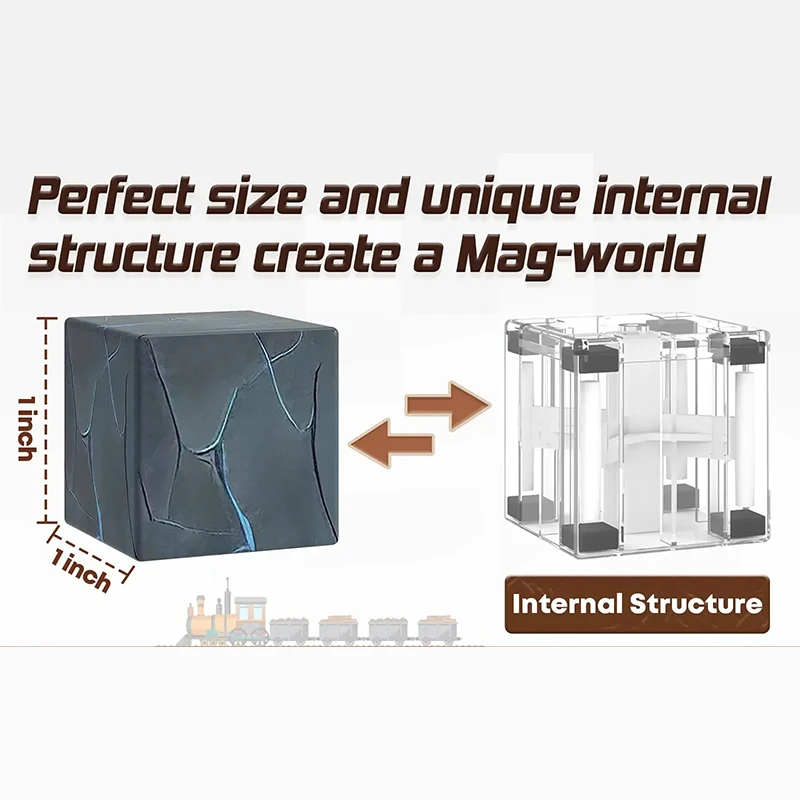 الإبداعية المغناطيسي اللبنات مكعب المغناطيس مجموعة تجميع الطوب الأطفال التعليمية DIY نموذج الجذعية مونتيسوري لعبة طفل الحسية