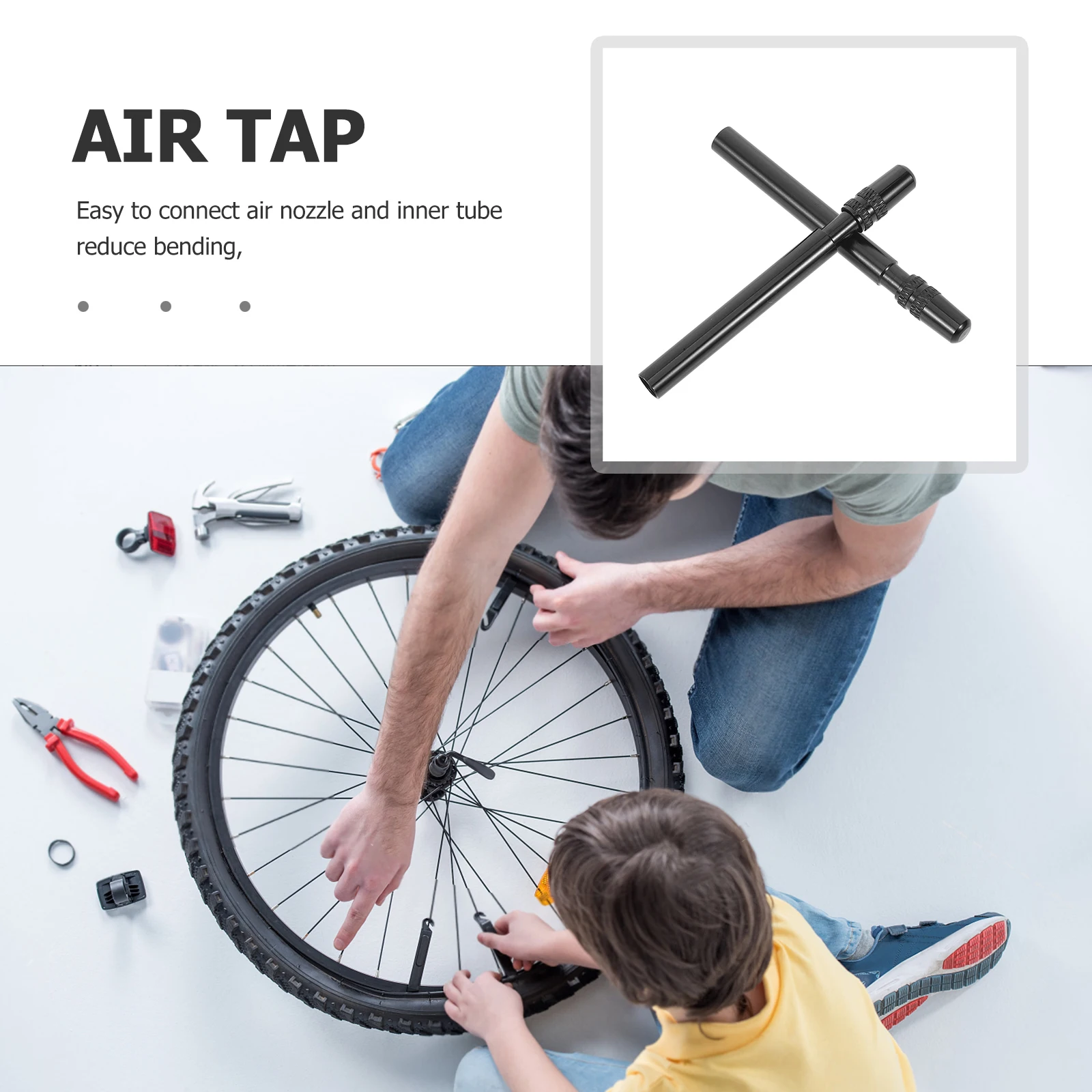 

2pcs 1 Pair Bike Inner Tire Valve Extension Alloy Valve Stem Extender For Mountain Road Bikes Black Efficient Inflation With