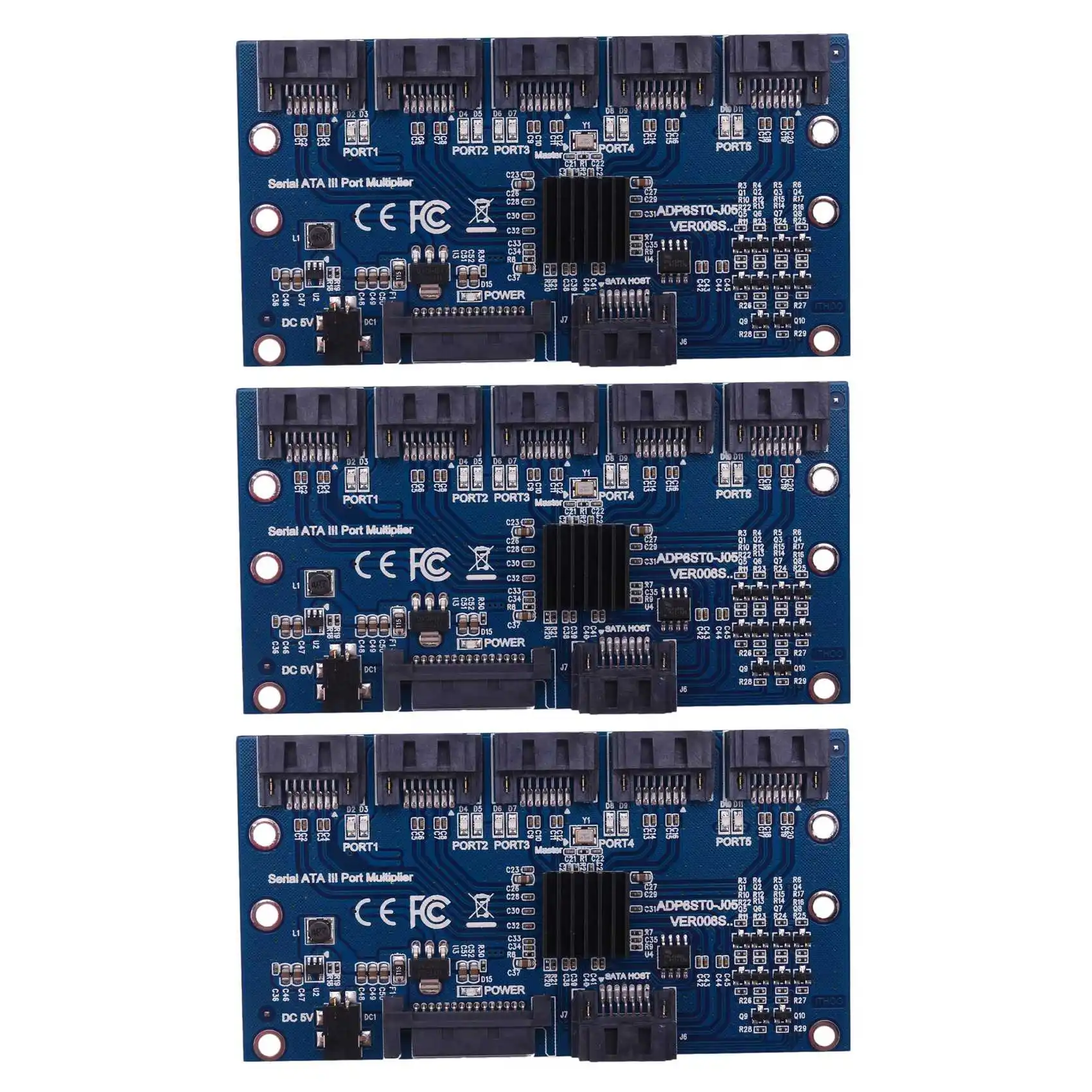 

Stable 3X Controller Card Motherboard Sata Expansion Card 1 To 5 Port Sata3.0 6Gbps Multiplier Sata Port Riser Card Adapter