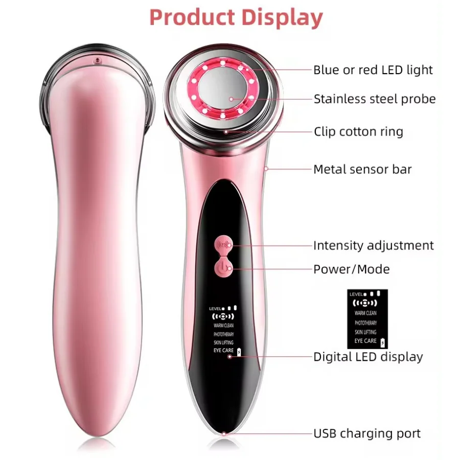 EMS Microcurrent Facial Massage Devices Face Lifting Machine Neck Firming Rejuvenation Beauty Care Tool for Women