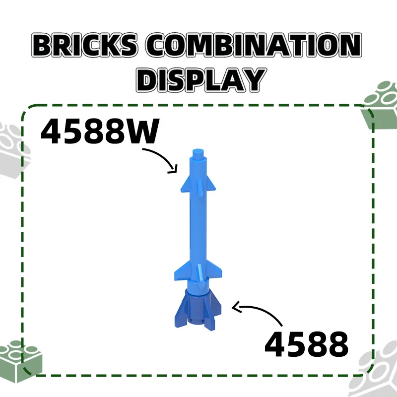 Wange 113Pcs/lot 4588W Brick Round 1x1 with Fins Building Blocks Moc Color Accessories Compatible with Brick DIY Spare Parts Toy