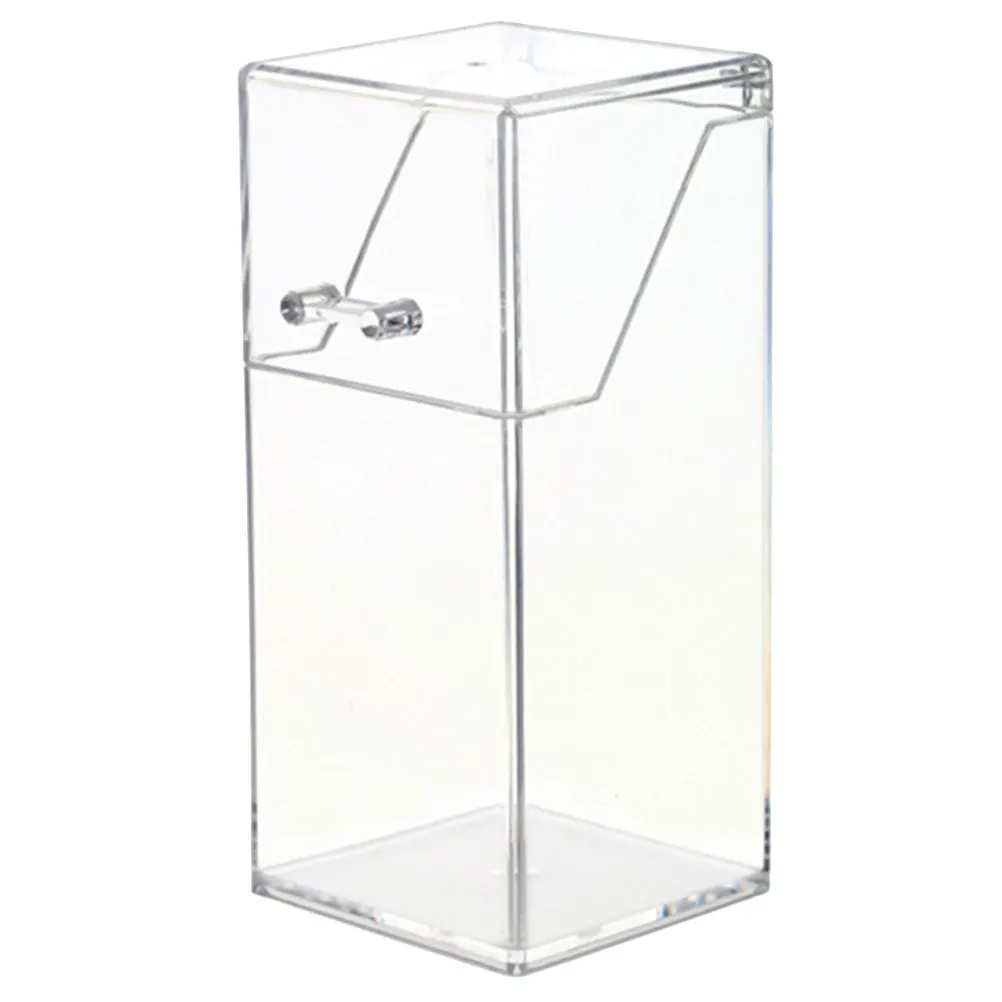 

Acrylic Pen Holder Large Desktop ganizer Makeup Caddy Small Cup Brush Lid Case Pencil Storage Clear Acrylic Geometric Shape