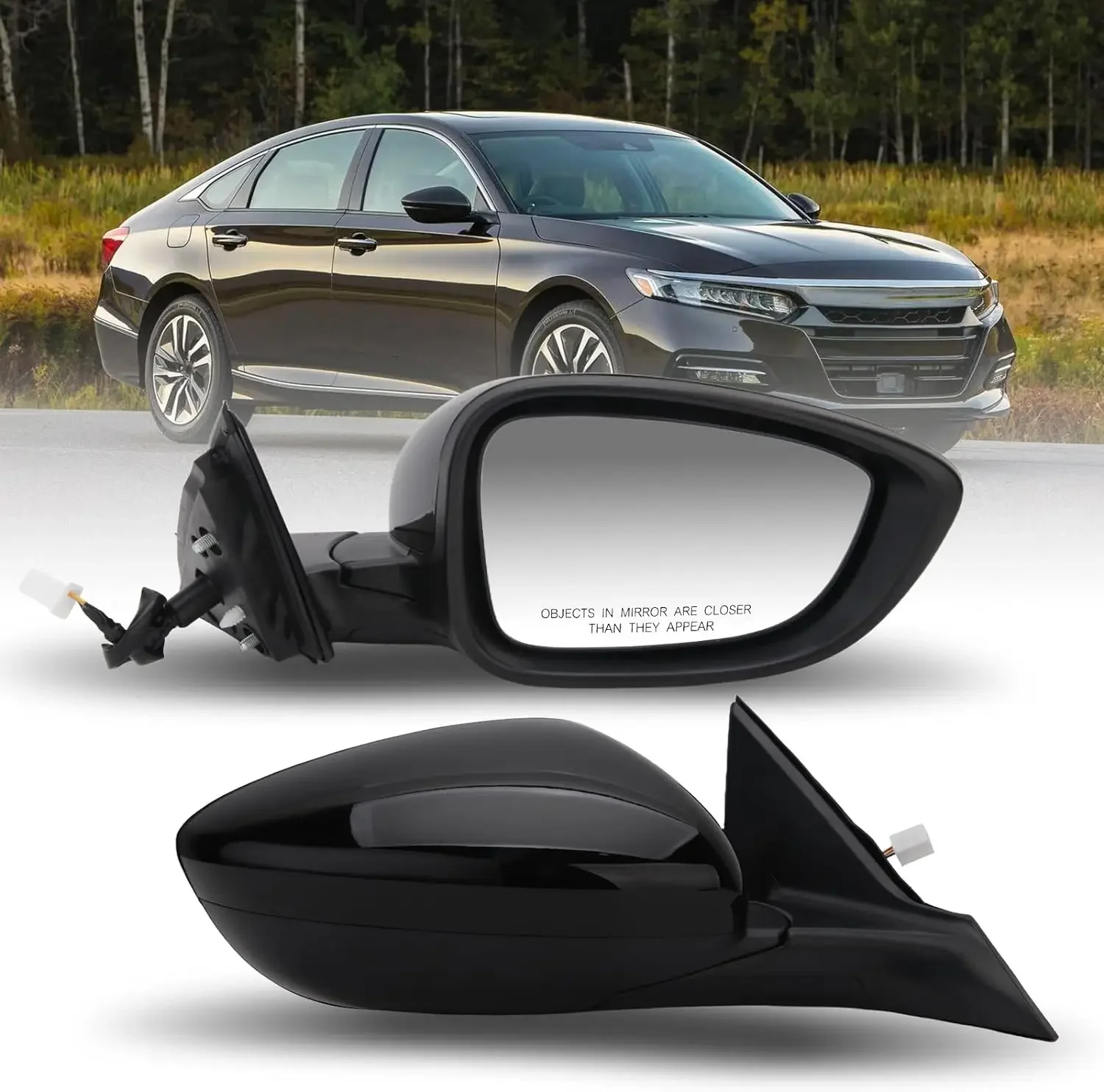 

Driver Side View Mirror Compatible With Honda Accord 2018-2022 3-Pins Door Mirror Replaces 76208TVAA02 76201TVAA01ZJ HO1321328