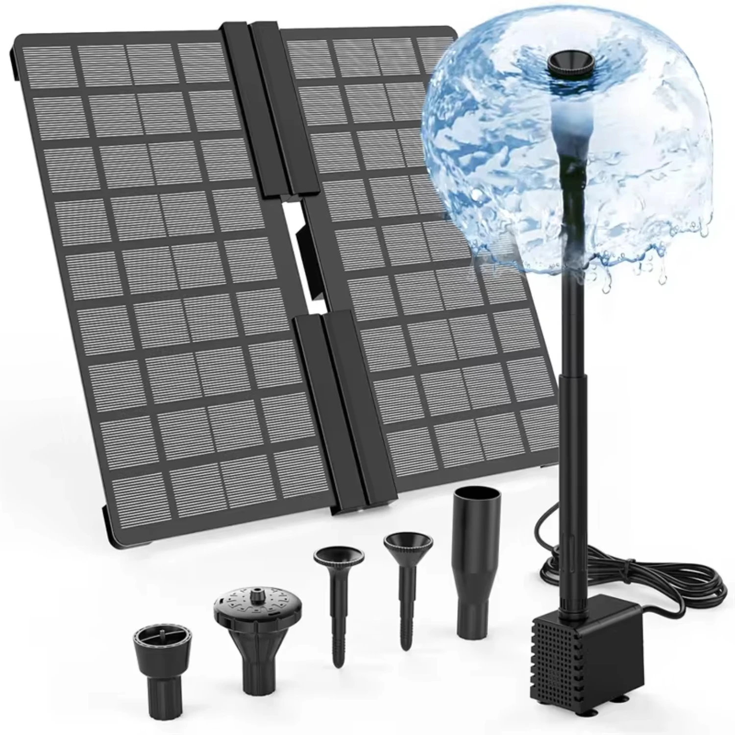 

New 10W Outdoor Solar Fountain,Collapsible Solar Fountain,DIY Solar Pond Garden Birdbath Pond Swimming Pool