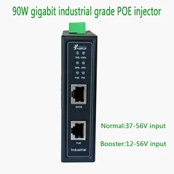 2.5 Gigabit industrial POE injector|30W/90W optional| 12-57Vdc Input |802.3at/af/bt/POE++