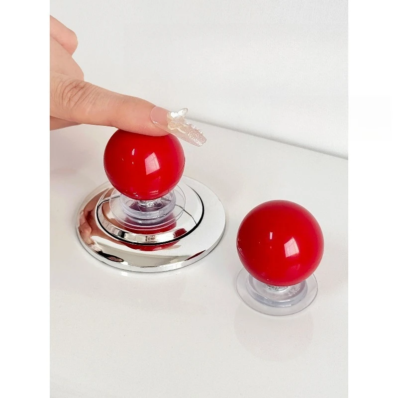 

Red ball toilet press, button toilet flusher, toilet tank button extension lever