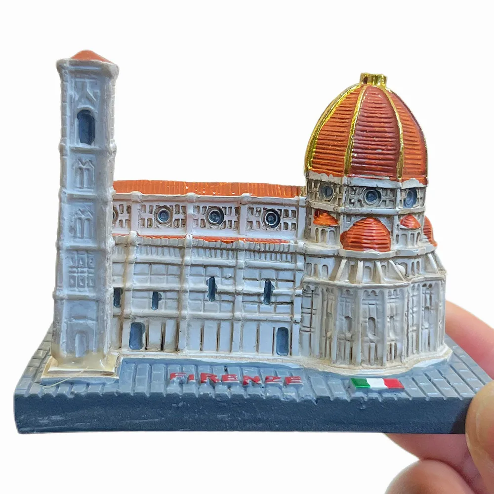 Italy Famous Landmark 3D Resin Fridge Magnet Set, European Architecture Figurine Souvenir, Gift & Collectible