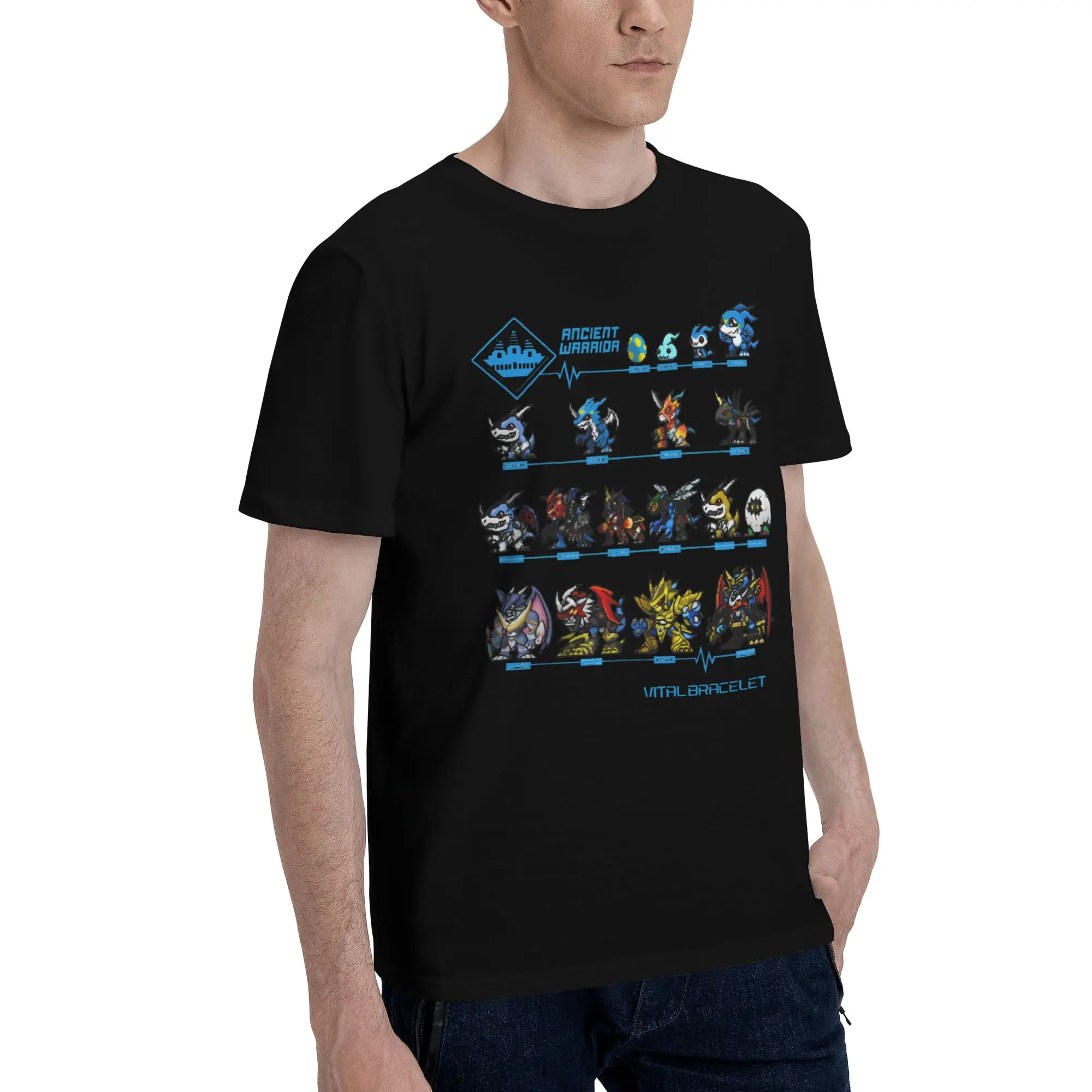 Digimon 31 Graphic 100% Cotton T-Shirt Bandai Tees Tops For Men