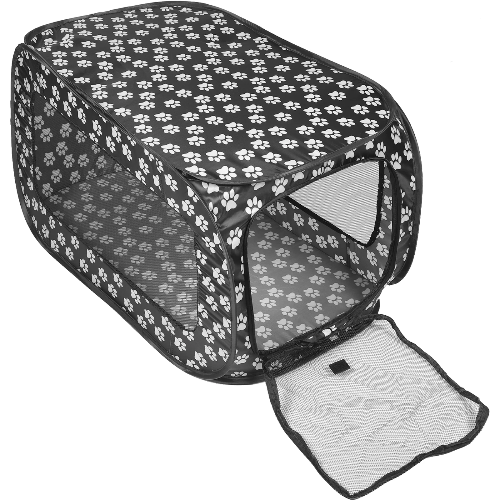 

Folding Pet Tent Fence 600D Grey Dog Cage Cat Kitten Indoor Storage Outdoor Toys Exhibitions Foldable Ideal