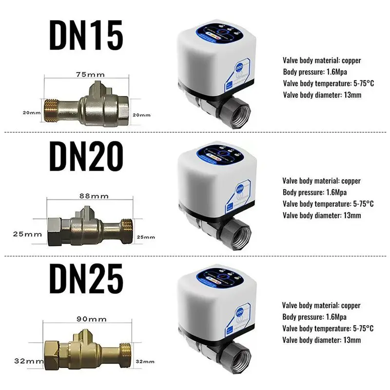 Home Garden Wifi Smart Water Valve Wireless Controller Automation Shutoff Controller DN25 Ewelink APP-AT64