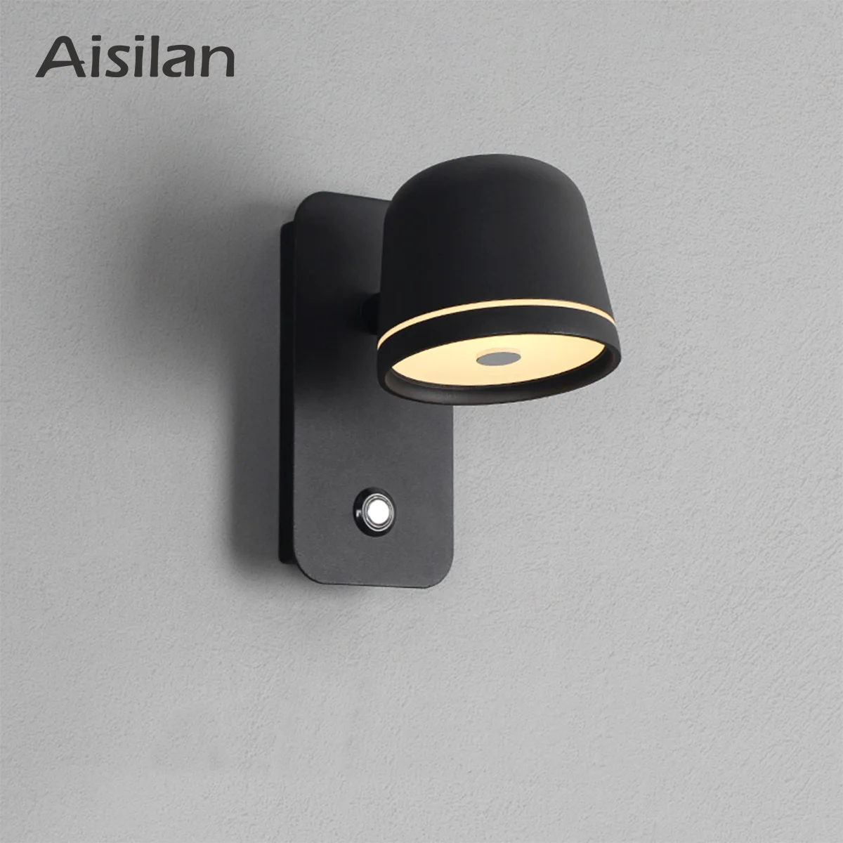 aisilan lampada de parede led com dimmer touch brilho ajustavel 3 ct candeeiro para decoracao moderna de quarto nordico e sala de estar 01