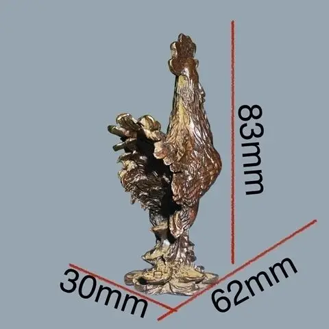 Retro Wealth ingot rooster Ornament Decoration Tea Pet Figurines Desk Decor Accessories