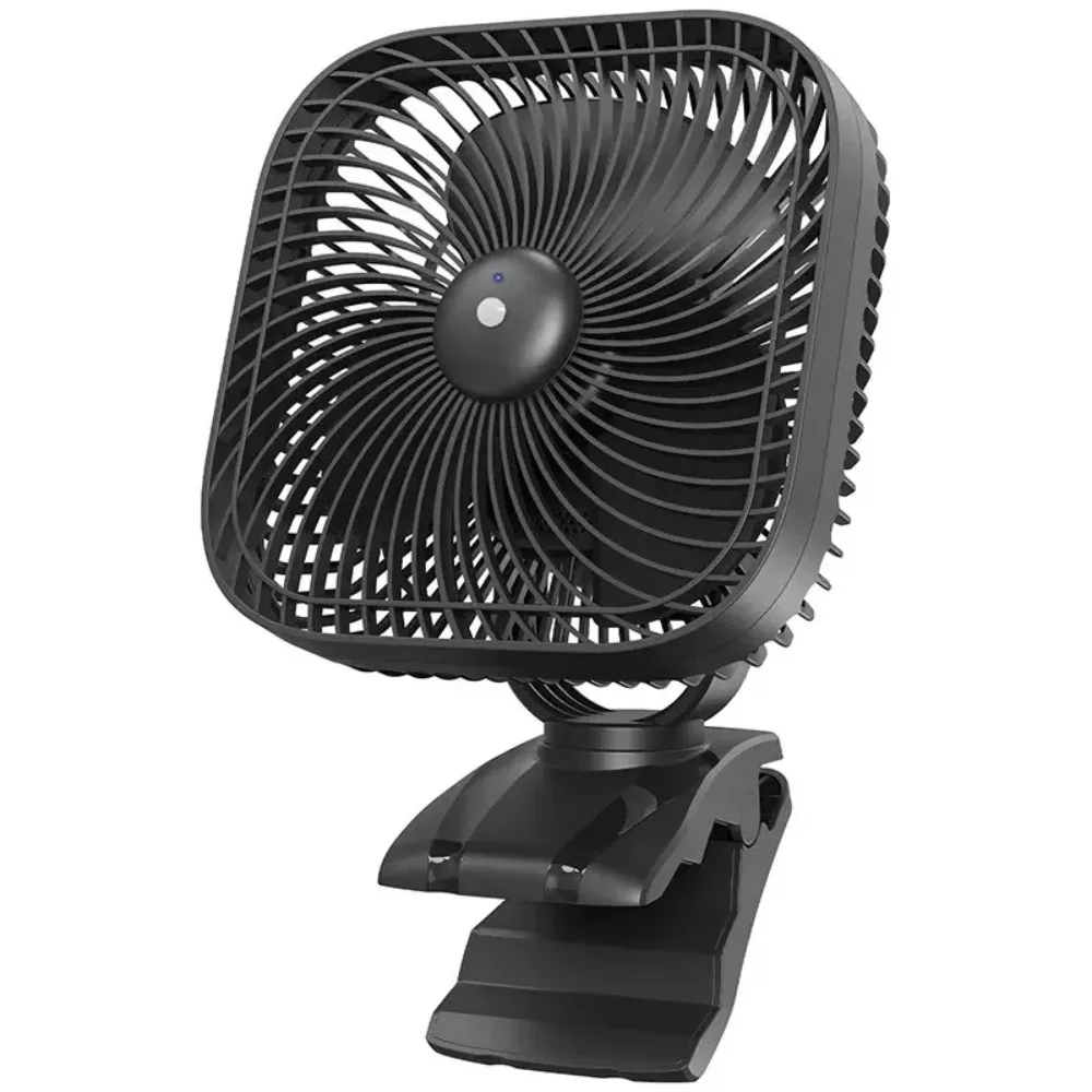 Mini USB Rechargeable Clip Fan Silent Oscillating Desk Fan With Remote Control For Dormitory Bedside Car Desktop Use 10000mAh