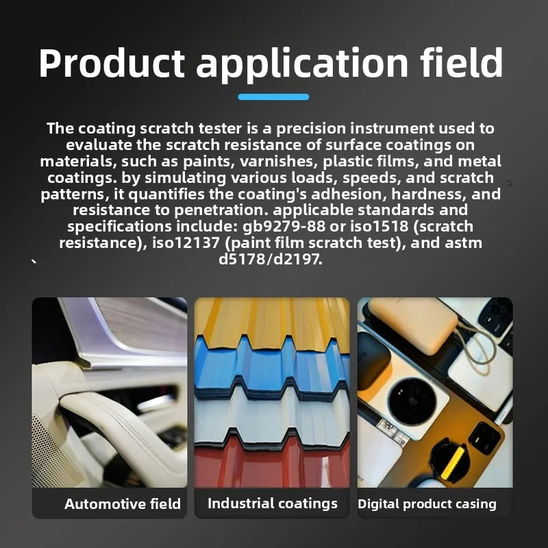Tempered glass coating surface hardness scratch resistance testing device