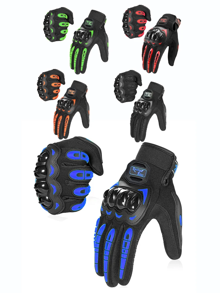 Motorracehandschoenen Valbescherming Heren Zomer Motocross Beschermende uitrusting Ademend Blauw Rood Grip Palm ﻿ - afbeelding 2