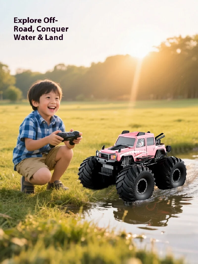 

Новинка 2025 года, автомобиль с дистанционным управлением, детский игрушечный автомобиль с полным приводом для мальчиков и девочек, высокотехнологичный водный инженерный игрушечный автомобиль