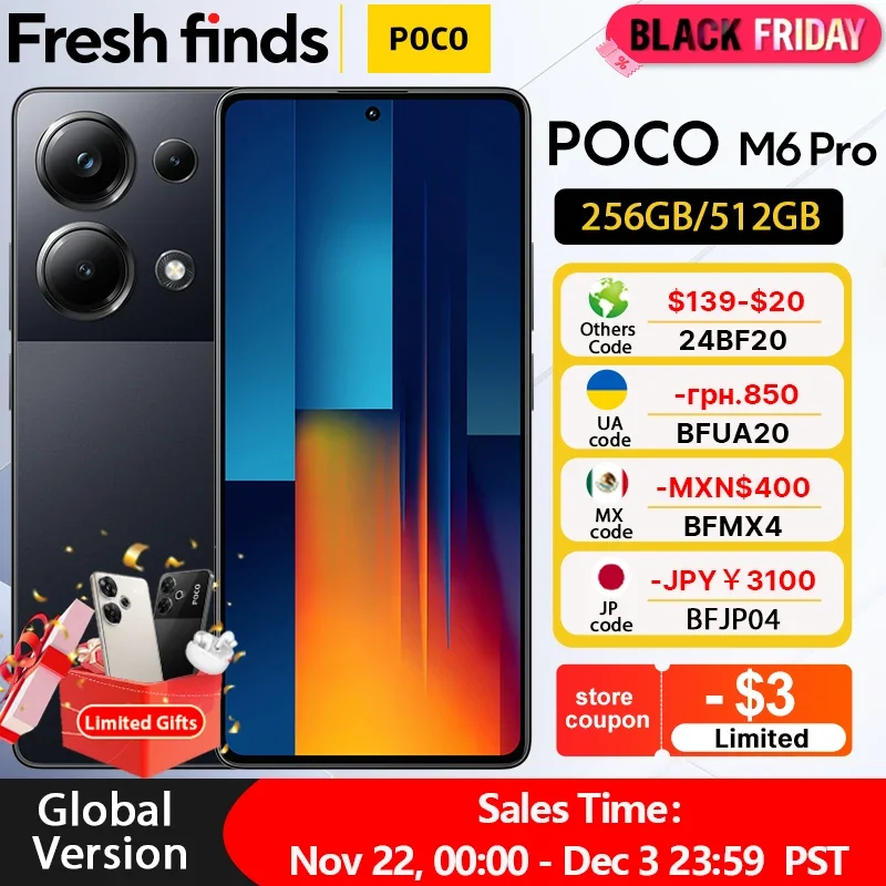 【World Premiere】POCO M6 Pro Smartphone 5000mA 67W wired charging Helio G99 Ultra 6.67 Flow AMOLED 120Hz AMOLED 64MP Camera NFC